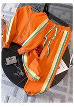 Spring and Autumn New Casual Sports Set for Women, Fashionable and Western Style Street Explosion Running Hoodie Two Piece Set