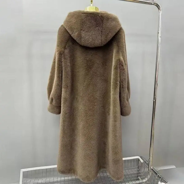 Women's Single Breasted Thick Hooded Winter Jacket