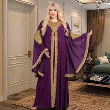 Two Piece Set Dress African Dresses for Women 2023 Traditional Gold Embroidery Clothing Islam Kaftan Abaya Musulman Robe Femme