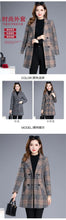 Winter Wool Women's Plaid Blended Elegant Jacket