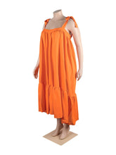 Wmstar Plus Size Dresses for Women New In Summer Clothes Slip Bow Big Hem Solid Elegant Maxi Dress Wholesale Dropshipping 2023