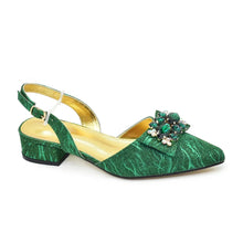Ladies Shoe and Bag Set Latest Designers Low Heels Elegant Wedding Italian Shoes Bag Set Withn Rhinestone Green Shoe and Purse