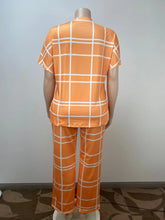 Spring Autumn New Women's Fashion Elements Striped Grid Printed Casual Round Neck Large Comfortable Two Piece Set