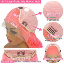 30 32 inch 250% Body Wave 13x4 13x6 Hd Lace Frontal Wig Pre Plucked Transparent Colored Lace Front Pink Wig For Women Glueless