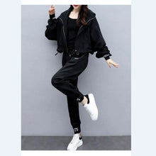 Women's Tracksuit Korean Elegant Hoodie Zipper Jacket Coat Sport Pants Two Piece Suit 2025 Spring Autumn New in Matching Set