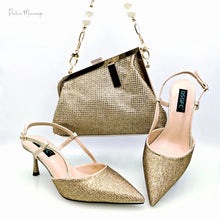 New Arrival Fashion Elegant Green Color Ladies Shoulder Bag for Party Or Commuting Large Capacity Ladies Bag and High Heels