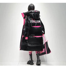 Women's Glossy Waterproof Thick Loose Outerwear Warm Parka Snow Down Jacket