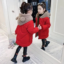 Autumn Winter Girls Jacket Keep Warm Hooded Windproof Outerwear Girls Coat