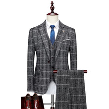 2024 Men's Suit One Button (suit + Vest + Trousers) Fashion Wedding Business Leisure Career Work Formal Three-piece Set M-5XL