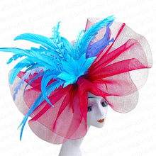 Kentucky Derby Big Fascinator Hat Women Wedding Elegant Feather Pillbox Cap Royal Party Headpiece Ladies Evening Church Chapeau