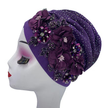 Elegant African Turban Cap with Shiny Rhinestone Ready to Wear Nigeria Auto Gele Headtie Party Women's Head Wrap Bonnet Turbante