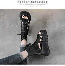 Koznoy 8cm Ethnic Cow Genuine Leather Ankle Booties Women Hollow Peep Toe Platform Wedge Breathable Zip Summer Fashion Shoes
