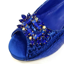 Italian Rhinestone Decoration Women's Shoes And Bag Set