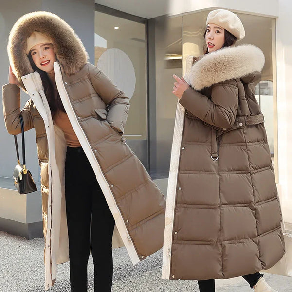 Women's Winter New Cotton-padded Jacket Long Over-the-knee Coat