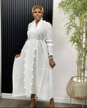 Women Eid Muslim Dress Ruffles Sleeve Dubai Abayas Solid Dresses Sashes Loose Casual Morocco Kaftan Islam Arab Ankle Length