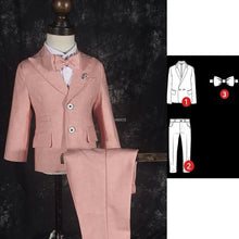 Newborn Baby Kids1 Year Birthday Suit Flower Boys Formal Purple Wedding Suit Children Photograph Dress Performance Show Costume