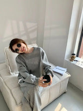 Women's Purple Sports Suit Spring And Autumn 2023 New Casual Fashion Style Loose Long Sleeve Sweater Tops Pants 2 Two Piece Set