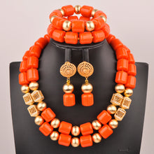 artifical coral beads nigerian jewelry sets for woman weddings