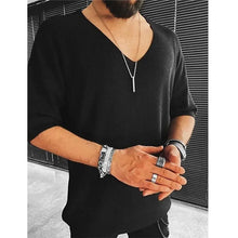 New 2025 Men's Summer Short Sleeve Knit Tops Shirts Casual V-neck British Loose Shirts Male Solid Shirts for Men Fashion Tops