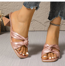 Women's Sandals Square Head Heels Sandals For Heeled Summer Shoes Woman Fashion Slippers Summer Sandalias De Mujer Heels Shoes