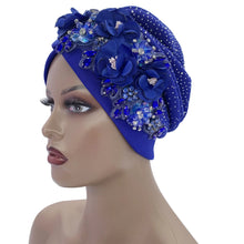 Elegant African Turban Cap with Shiny Rhinestone Ready to Wear Nigeria Auto Gele Headtie Party Women's Head Wrap Bonnet Turbante