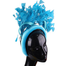 Fashion Wedding Bride Headband Headwear Fancy Feather Hair Band Millinery Hair Accessories With Peals Decor Hair Accessories