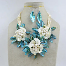 new !!  Latest Design Shell Flowers Wedding Crystal Necklace Women Fashion Necklace  20