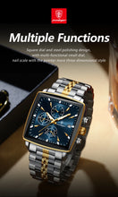 POEDAGAR Fashion Men Watch Luminous Waterproof Chronograph Date Man Wristwatch Square Stainless Steel Quartz Men's Watches Reloj
