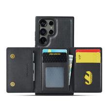 DG.Ming RFID Blocking Retro Flip Leather Case For Samsung Galaxy S25 S24 S22 S23 Ultra S24 FE Wallet Magnetic Cover Detachable