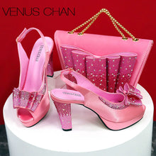 2024 High Quality Yellow Color Fish Beaked Toe Cap Thin Heels Ladies Shoes Matching Bag Set For Women Wedding Party Pump