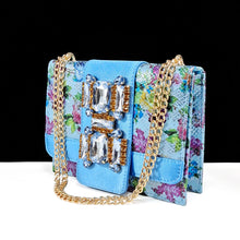 QSGFC Elegant Women Heels for Peep Toe Good Material Design Rhinestone Purple Sandals Italian Shoes and Bags Matching Set 2024