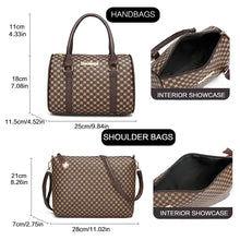 KISMIS 6PCS Printed Handbag Large Capacity Tote Bag Commuter Bag Single Shoulder Slanting Cross Bag Mother Bag