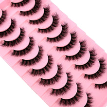 New 10 Pairs 3D Faux Mink Lashes Faux Mink Fluffy Lashes Soft Full Thick Wispy Eyelash Dramatic False Eyelashes Makeup Tools
