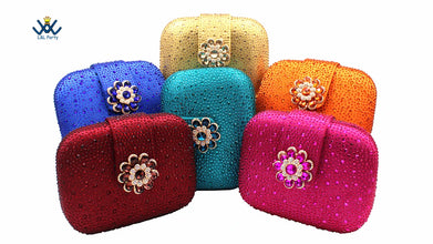 2022 Sweet  Special Design Women Crystal Style African Ladies Party Shoes Matching Bag in Magenta Color