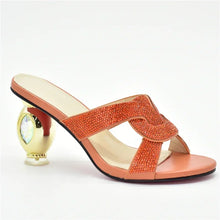 New Arrival Italian Women Shoes Decorated with Rhinestone Open Toe Pumps Luxery Shoes Women Nigerian Women Party Pumps