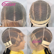Short Synthetic Braided Wigs Full Lace Wig For Black Women Box Braids Wig With Baby Hair Jumbo Knotless Braiding Hair Wig 20Inch