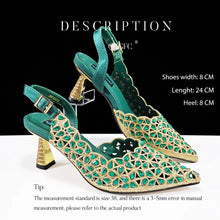 QSGFC New Shoes and Bags Matching Set 2024 Nigerian Women Heel Party for Women Fuchsia Colour Italian Design Wedding INS Design
