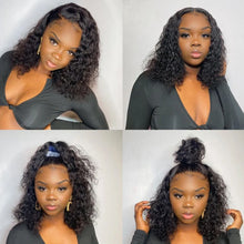 Wear And Go Glueless Wig Short Kinky Curly Bob Frontal Wig 12A Malaysian Lace Front Human Hair Wigs Wet And Wavy Water Wave Wig