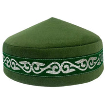 Kazakh Hats for Men Embroidered Blue Green Black Handmade Dancing Party Cotton Dubai Kufi Hijab Spring Caps Elegant