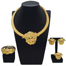 Jewelry Set Women Pendant Lion Fashion Necklace and Lion Bracelet Dubai Original Gold Plated Jewelry Women Necklace Set