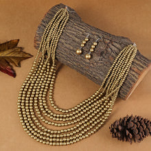 1SET African Style Multi-Layer Wooden Bead Jewelry Set Chokers Necklace Colorful Bohemian Necklace Earrings Set Party Jewelry