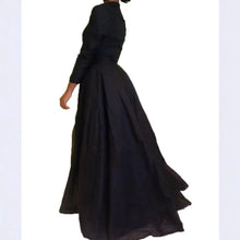 Women Sexy Dress Two Piece Sets Lace Hollow Out Spliced Long Dresses Full Sleeve Tight Waist Gown Evening Vestidos Party Prom