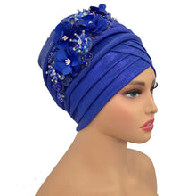 2024 New African Women's Turban Cap Nigeria Auto Gele Headtie Already Made Wedding Geles Female Head Wraps with Diamond Flower