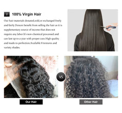 200 Density Full 13x4 13x6 HD Lace Front Wig for Women Remy Human Hair Deep 4x4 Frontal Wig 27#Light Brown Color Glueless
