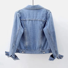 2023 Spring Autumn Women’s Denim Jacket Long Sleeve Overcoat Loose Denim Coat Button Outwear Jeans Jackets 5XL