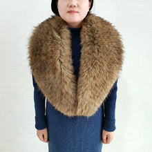 Women's Warm Fluffy Shawl Fashionable Artificial Fluffy Collar Scarve