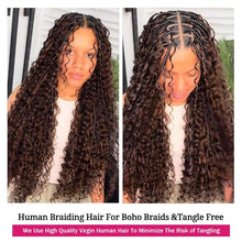 Brown 100% Human Hair Bulk for Braiding 16-24 inch Remy Hair Jerry Curly Boho Braids Hair Bulk Extension Bobbi Hair