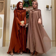 Ramadan Chiffon Muslim 2 Piece Khimar Abaya Set Islam Hijab Dress African Dresses For Women Kebaya Robe Femme Musulmane Kaftan