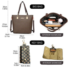 KISMIS 6PCS Printed Handbag Large Capacity Tote Bag Commuter Bag Single Shoulder Slanting Cross Bag Mother Bag