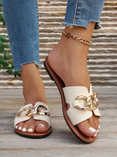 Women Luxury Decor Slide Sandals Beige Brown 2025 Summer Outdoor Fashion Elegant Sexy Casual Party Flats Office Mujer zapatos